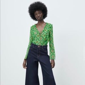 ZARA Geometric Blouse- NWT!